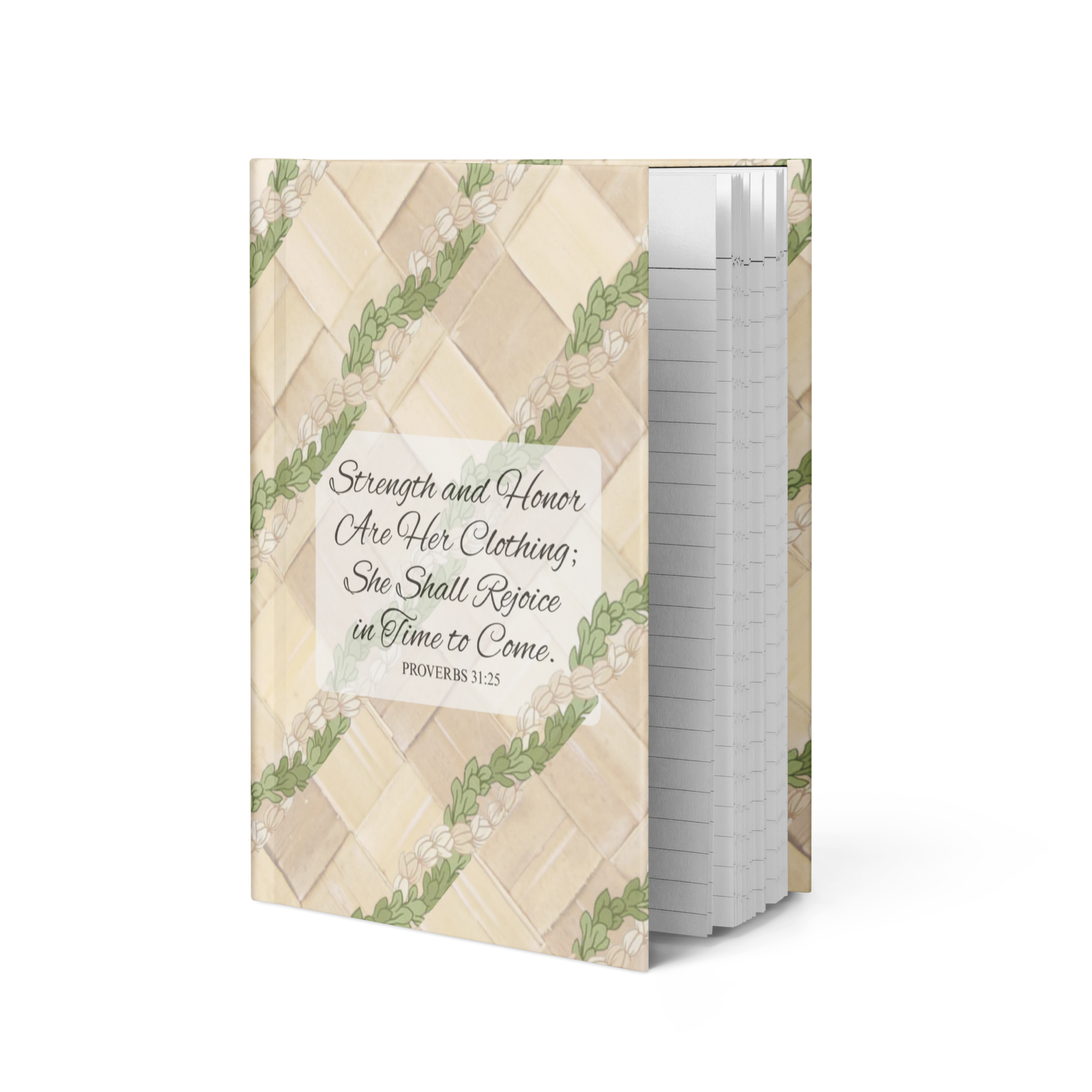 Lauhala Proverbs 31:25 Spiral Journal