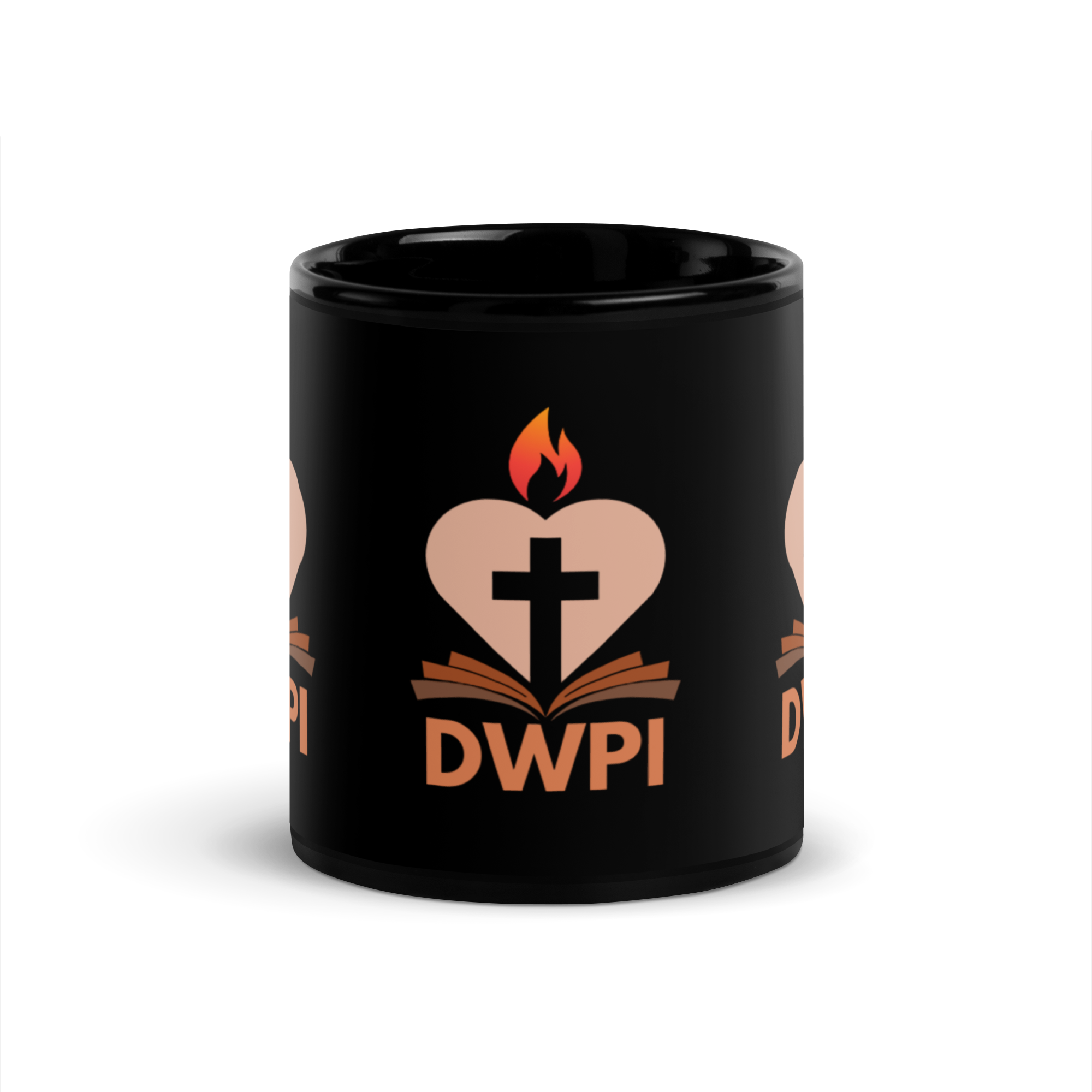 DWPI Logo Black Glossy Ceramic Mug