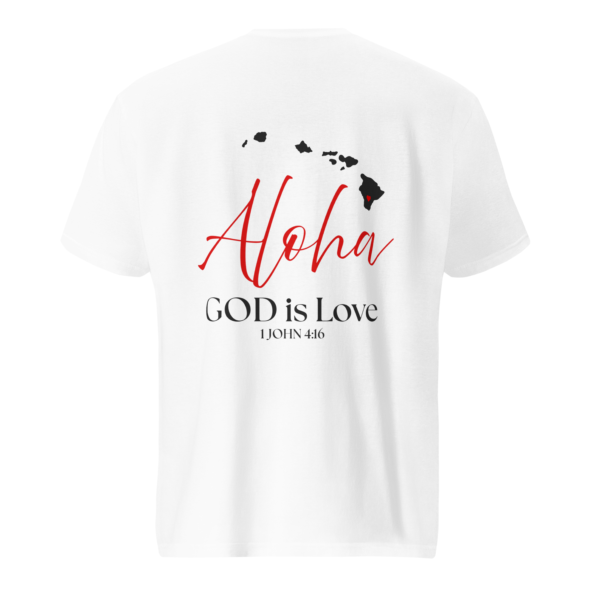 DWPI Aloha GOD is Love Blk Print Unisex T-shirt