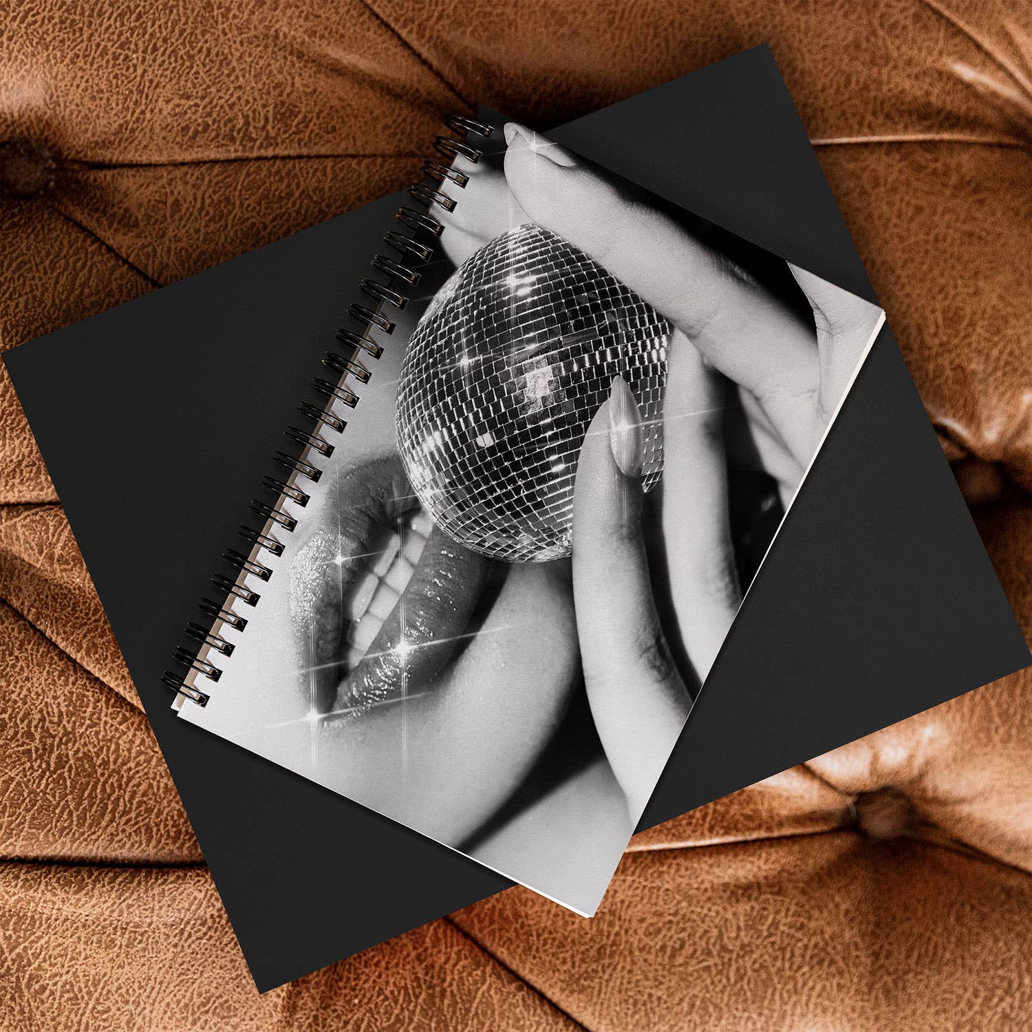 Disco Ball Spark Joy Female Spiral Notebook