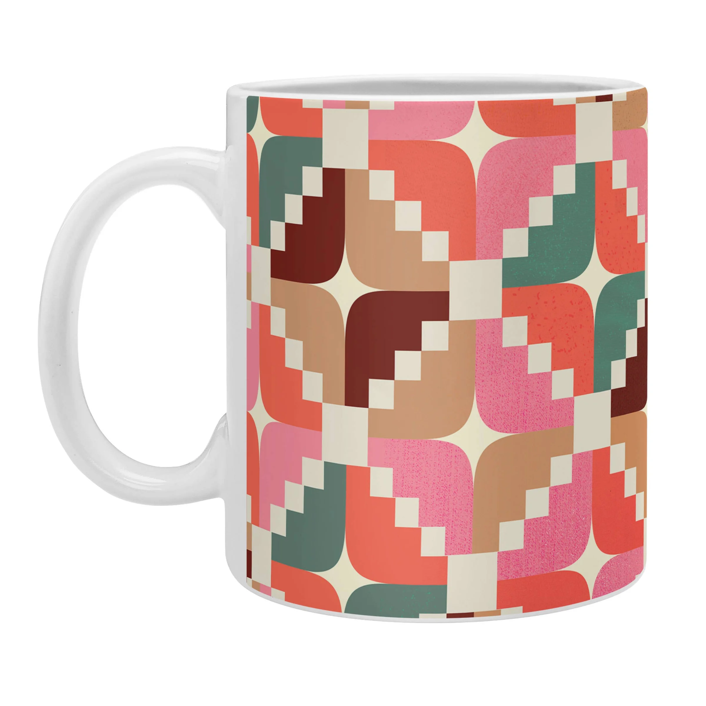 Retro Quilt Pattern Coffee Mug