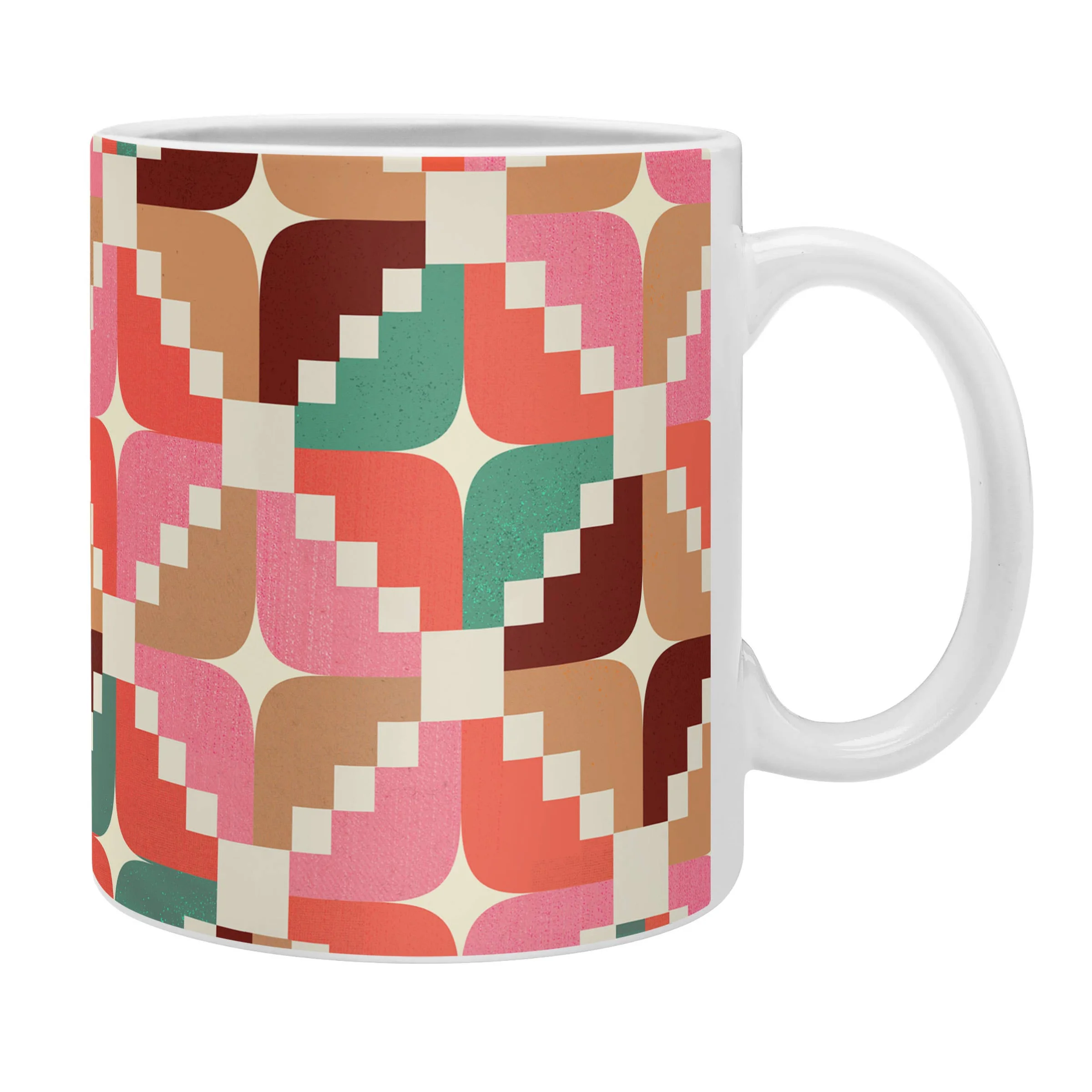 Retro Quilt Pattern Coffee Mug