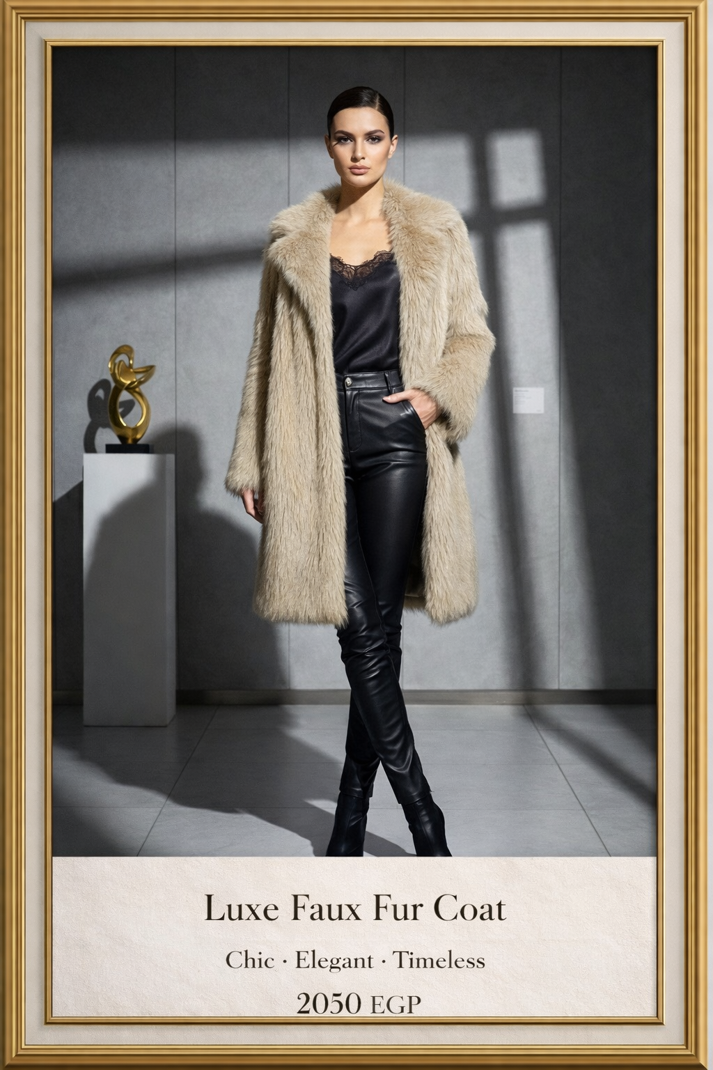 Sophisticated Faux Fur Coat