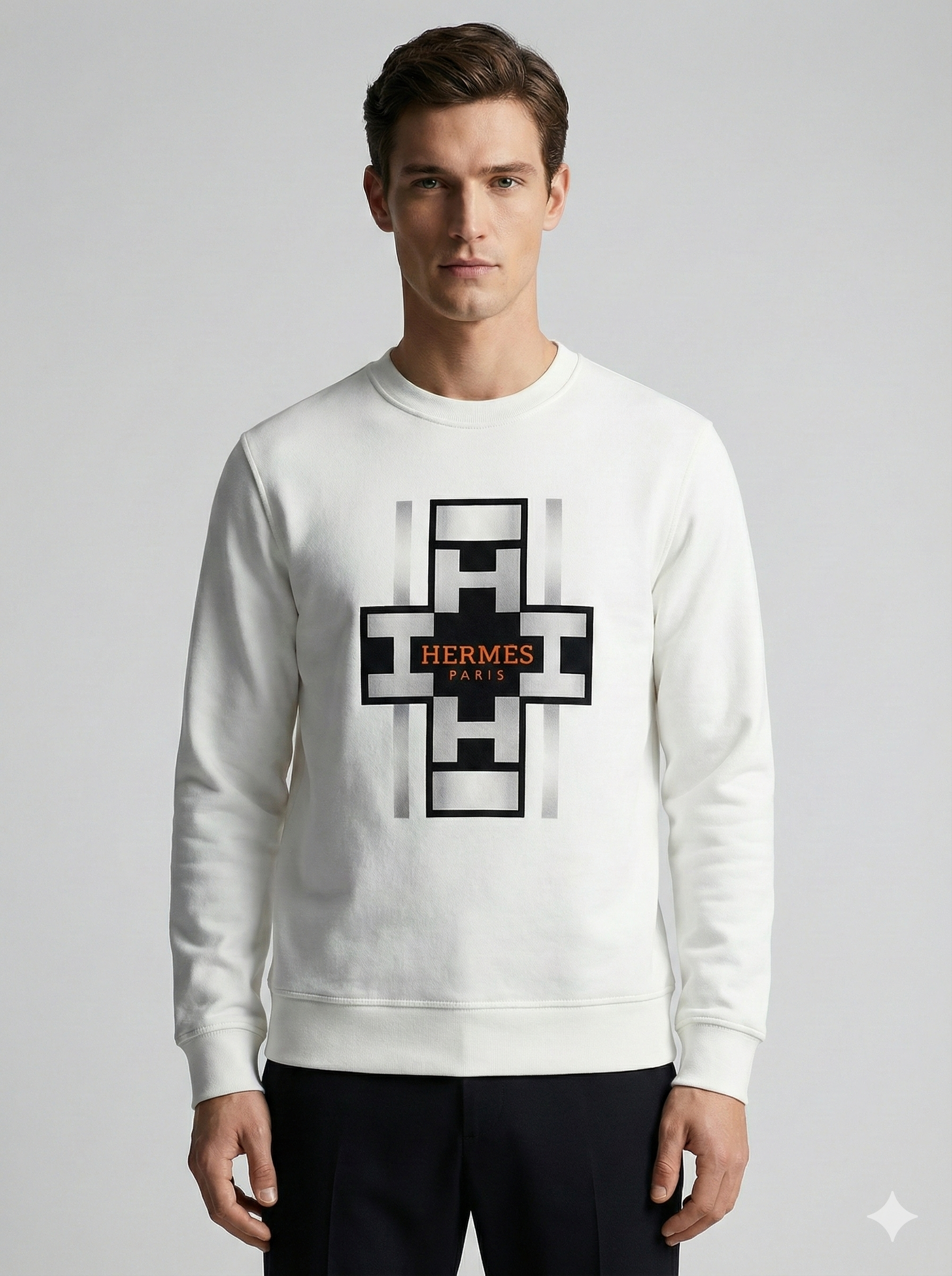Hermès Paris White Sweatshirt