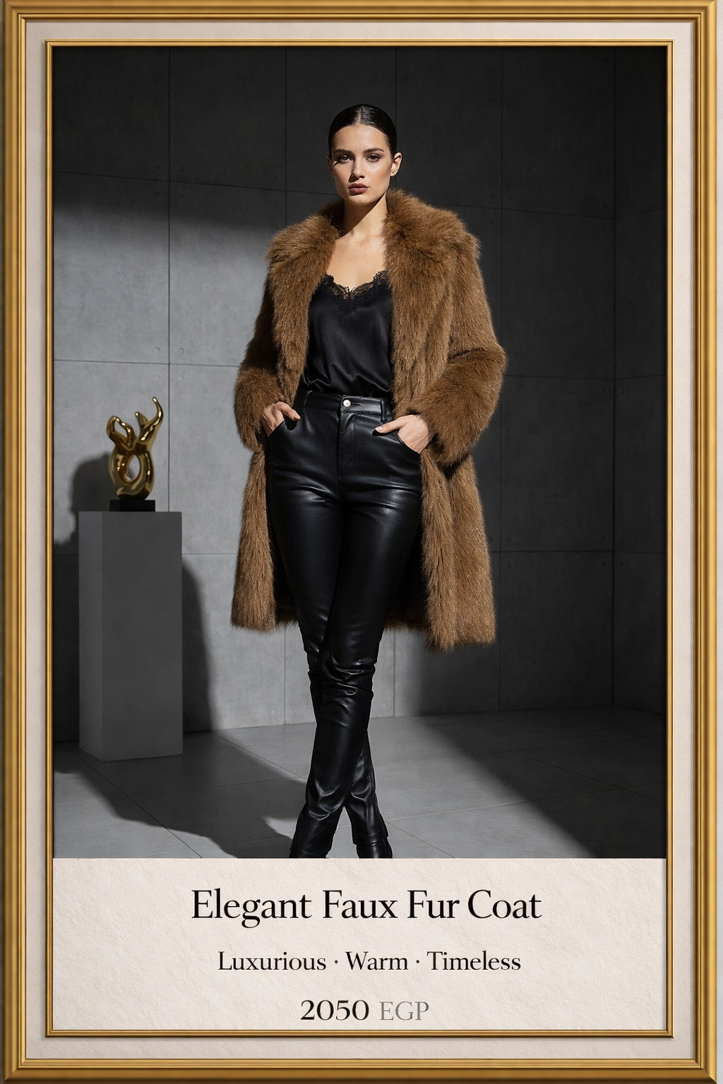 Sophisticated Faux Fur Coat