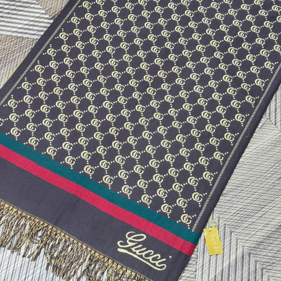 Gucci Monogram Wool Scarf