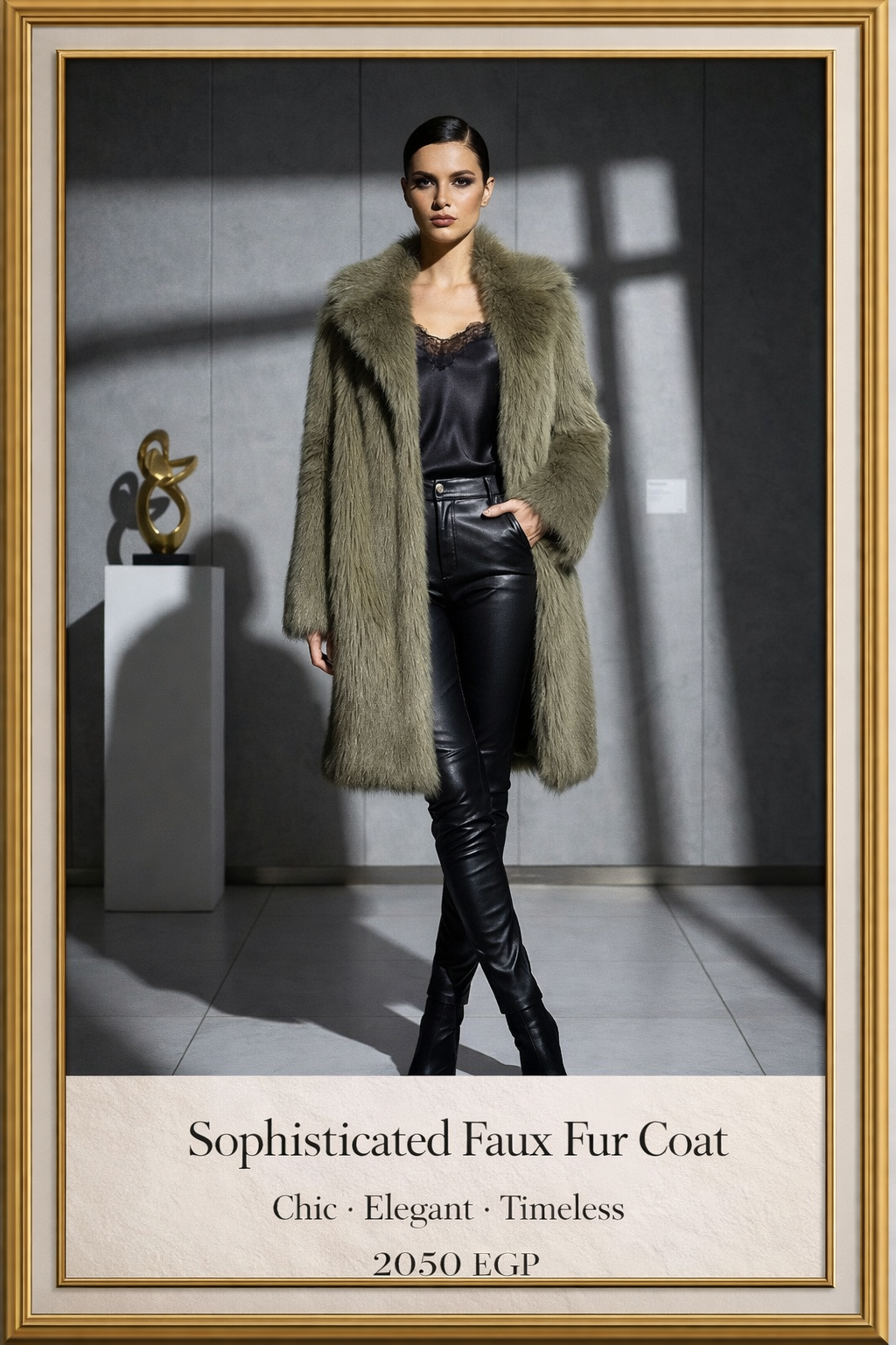 Sophisticated Faux Fur Coat