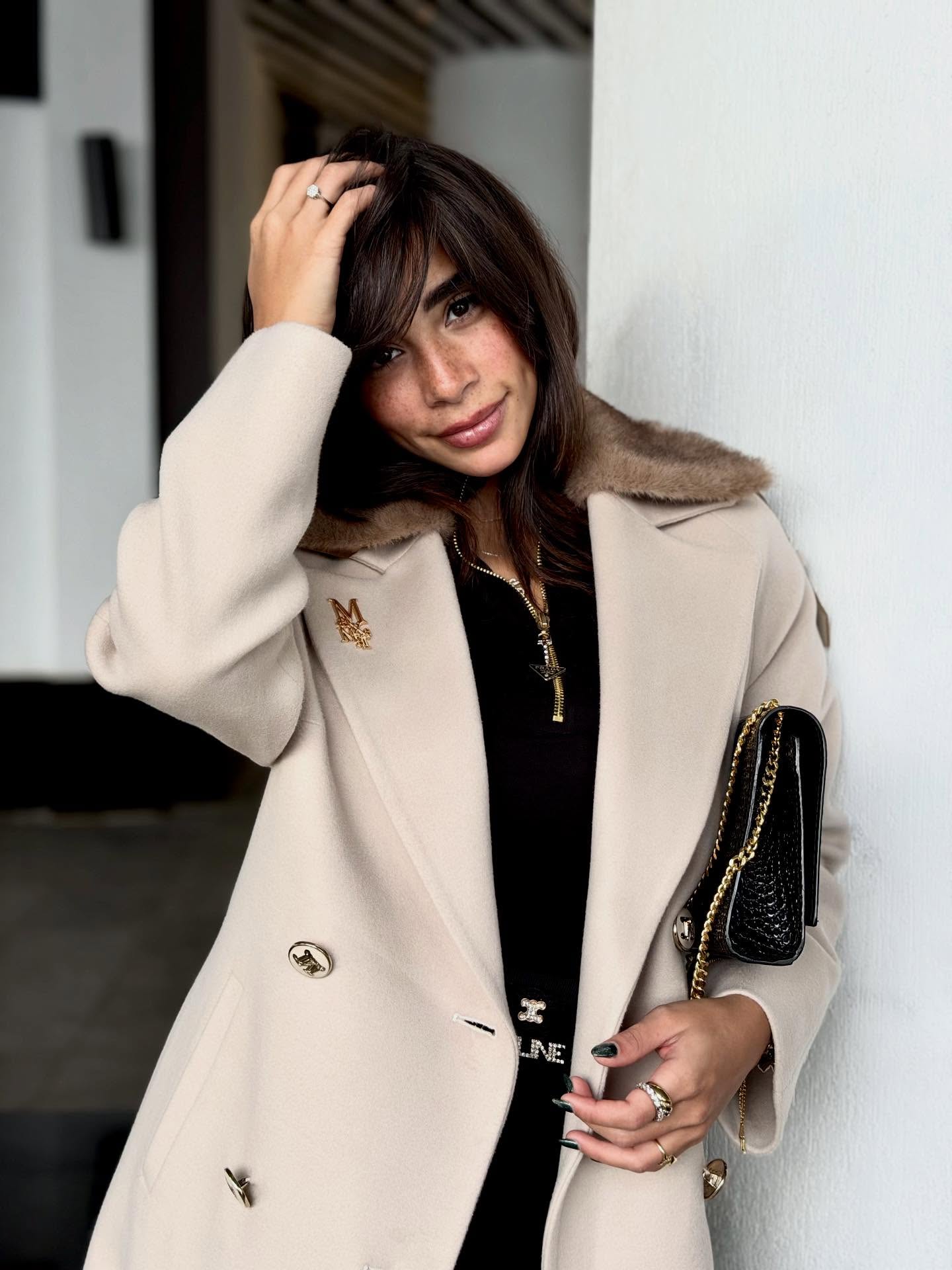 Elegant Long Beige Coat