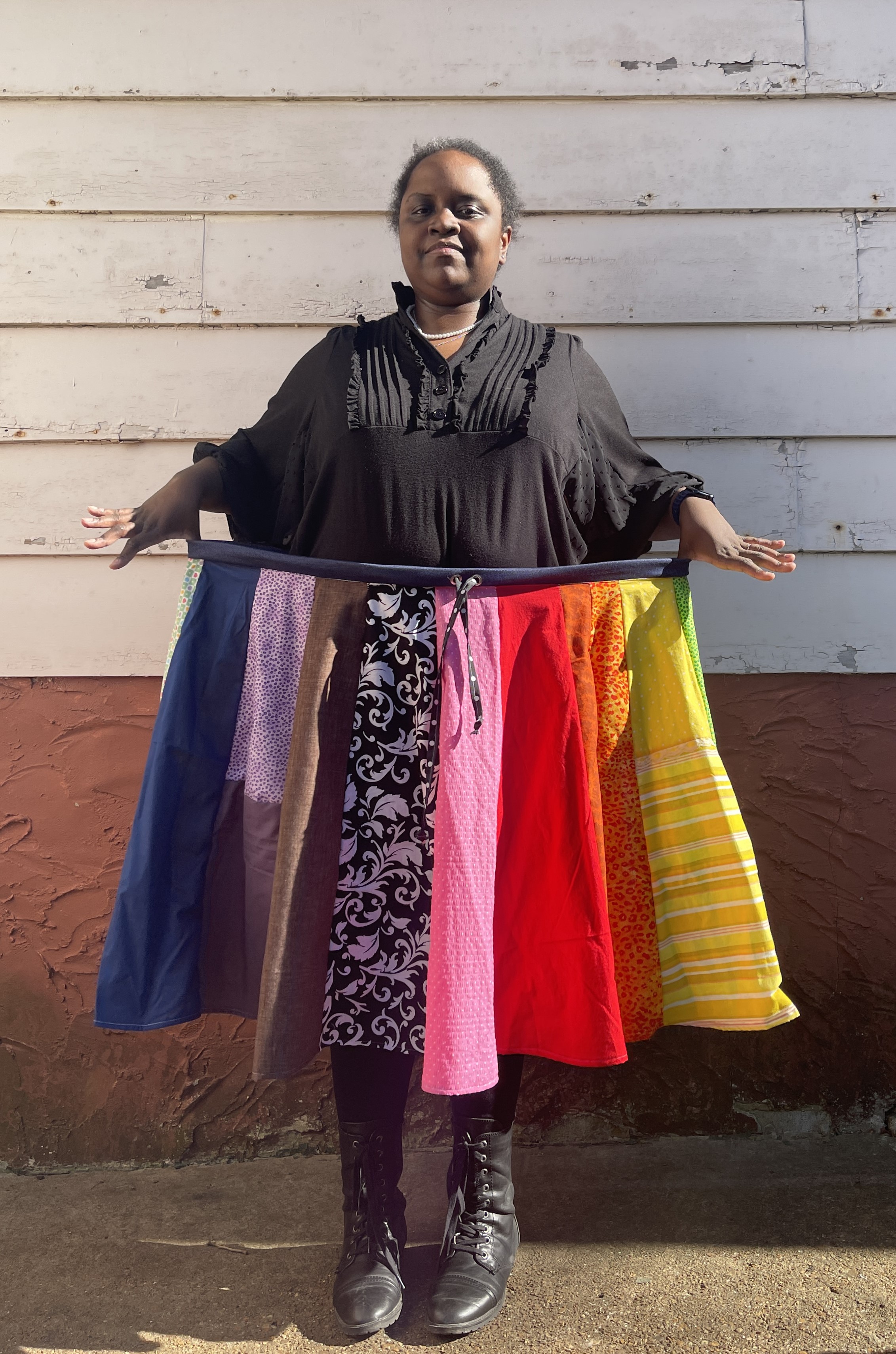 Rainbow Patchwork Skirt