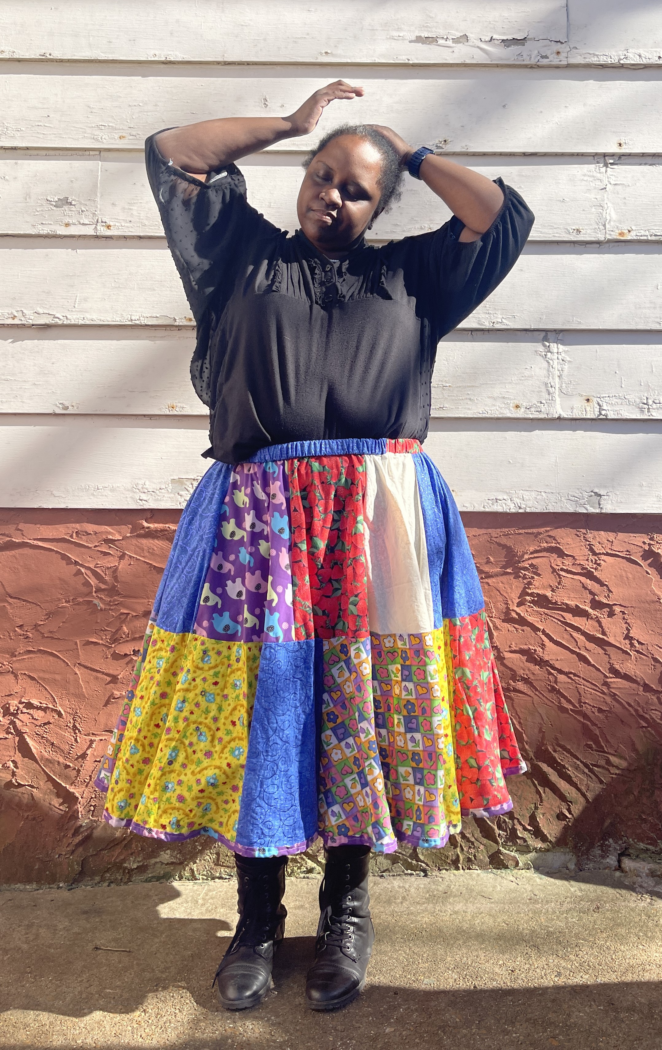 Primary Colors Patchwork Skirt