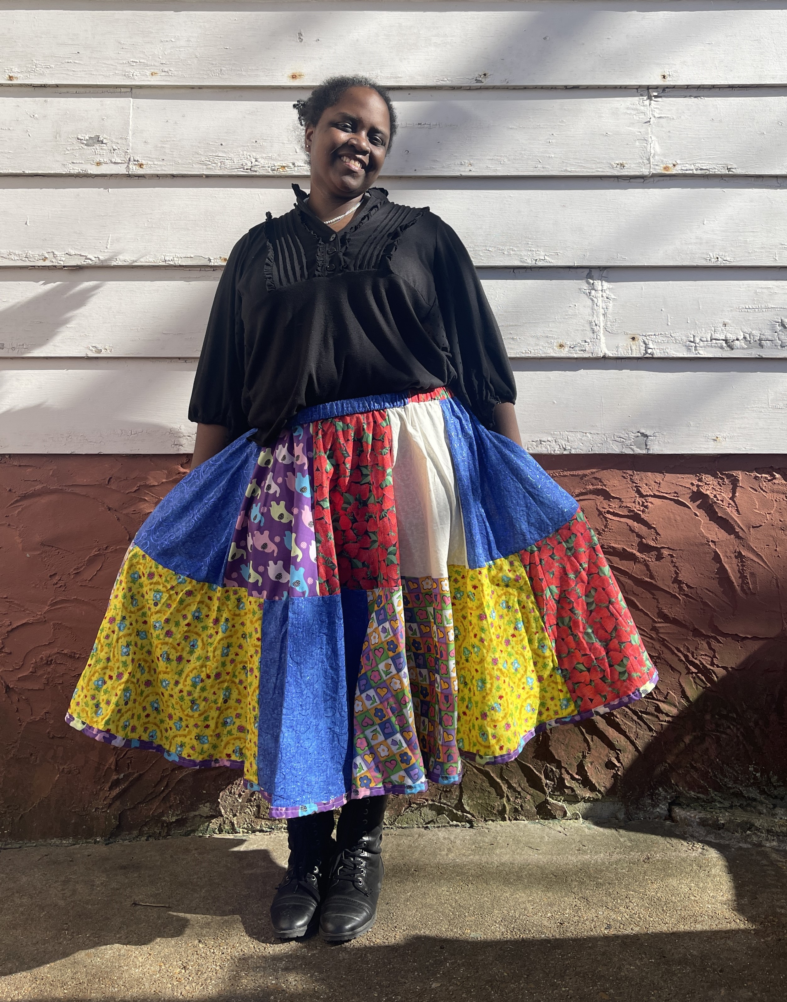 Primary Colors Patchwork Skirt