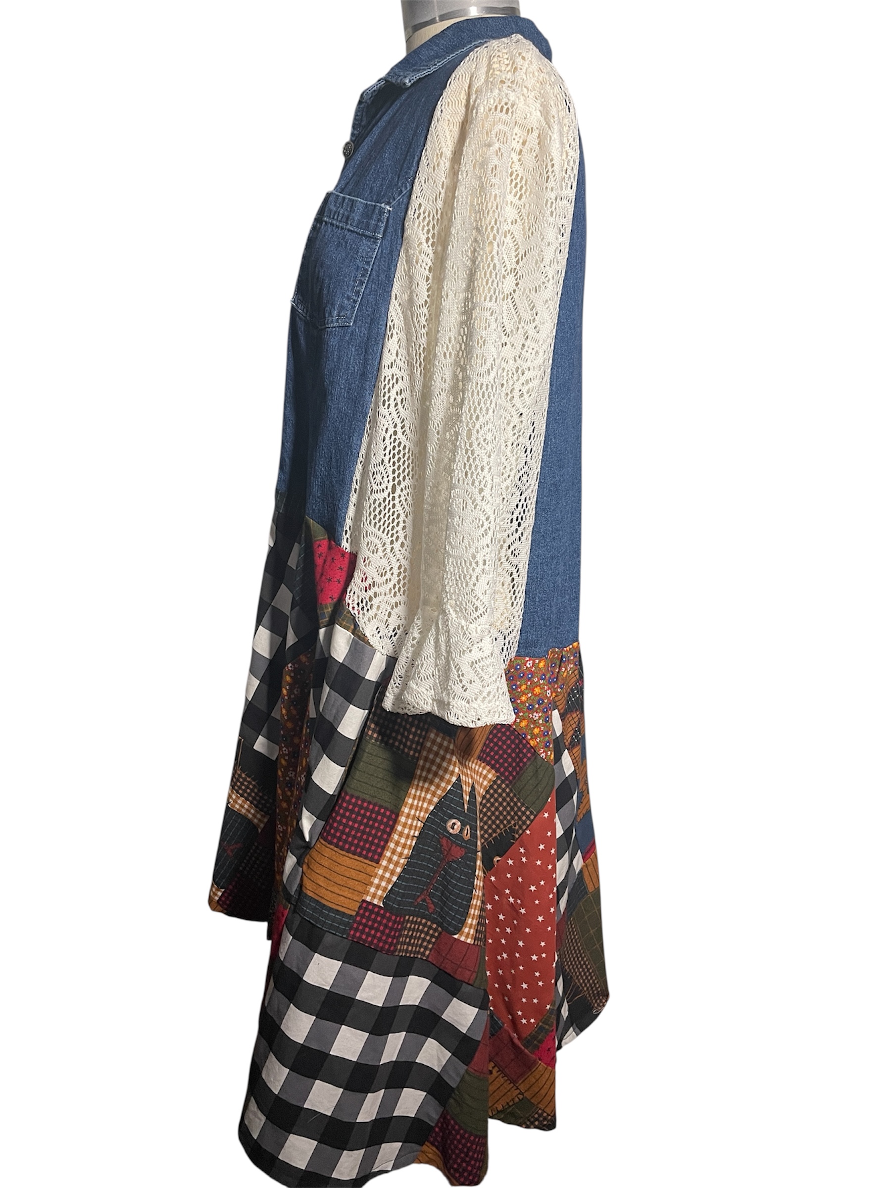 Denim, Lace and Vintage Cat Duster