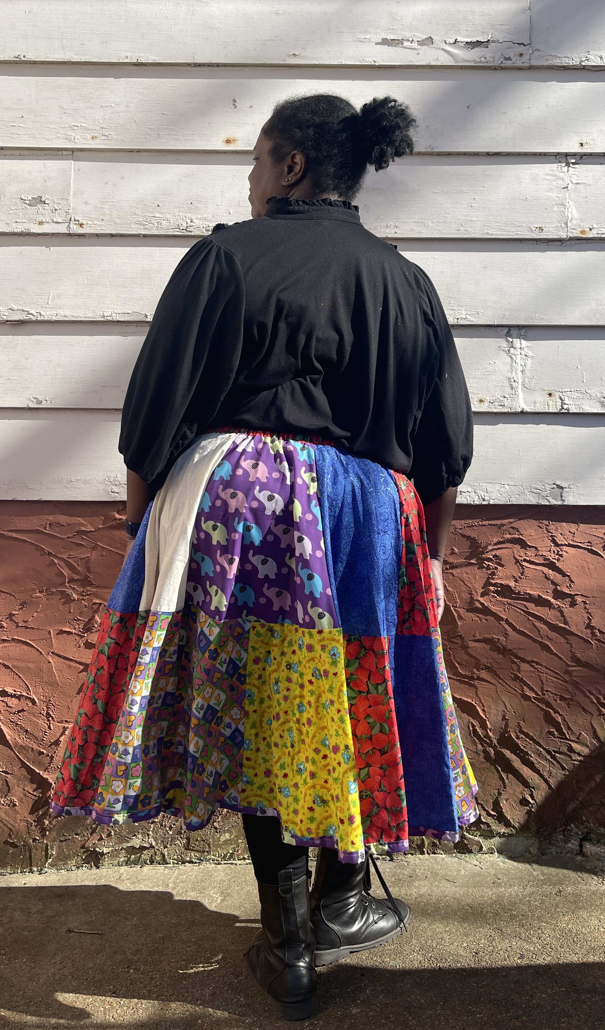 Primary Colors Patchwork Skirt