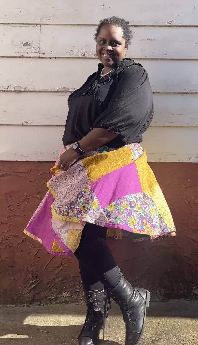 Yellow, Pink and Purple Patchwork Skirt