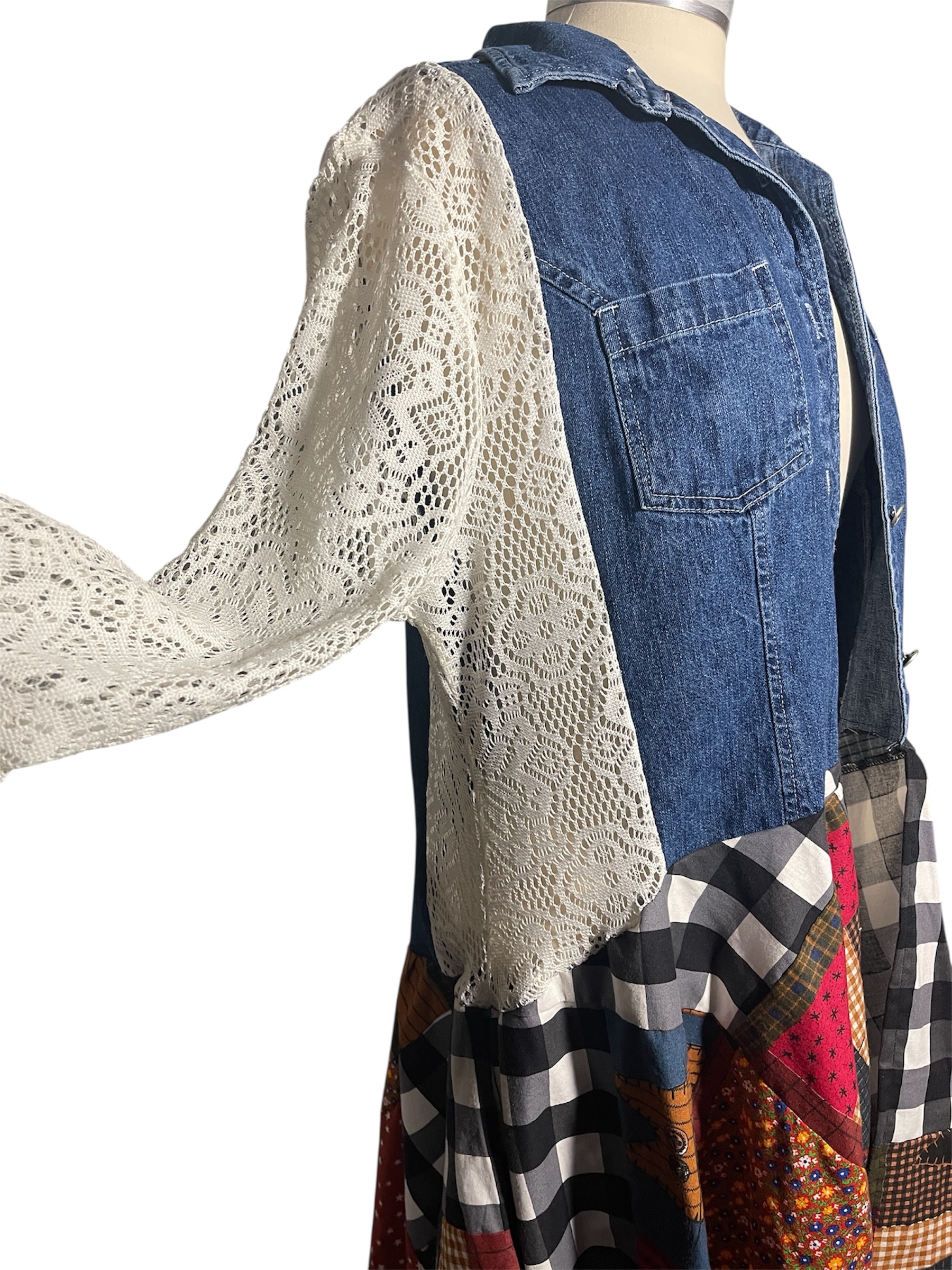 Denim, Lace and Vintage Cat Duster