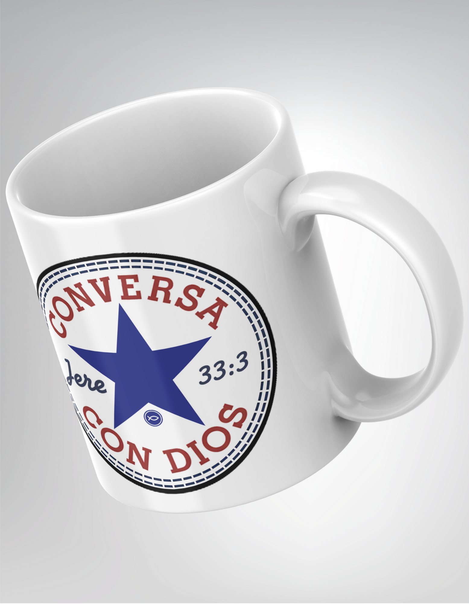 Mug “Conversa con Dios – Jeremías 33:3”