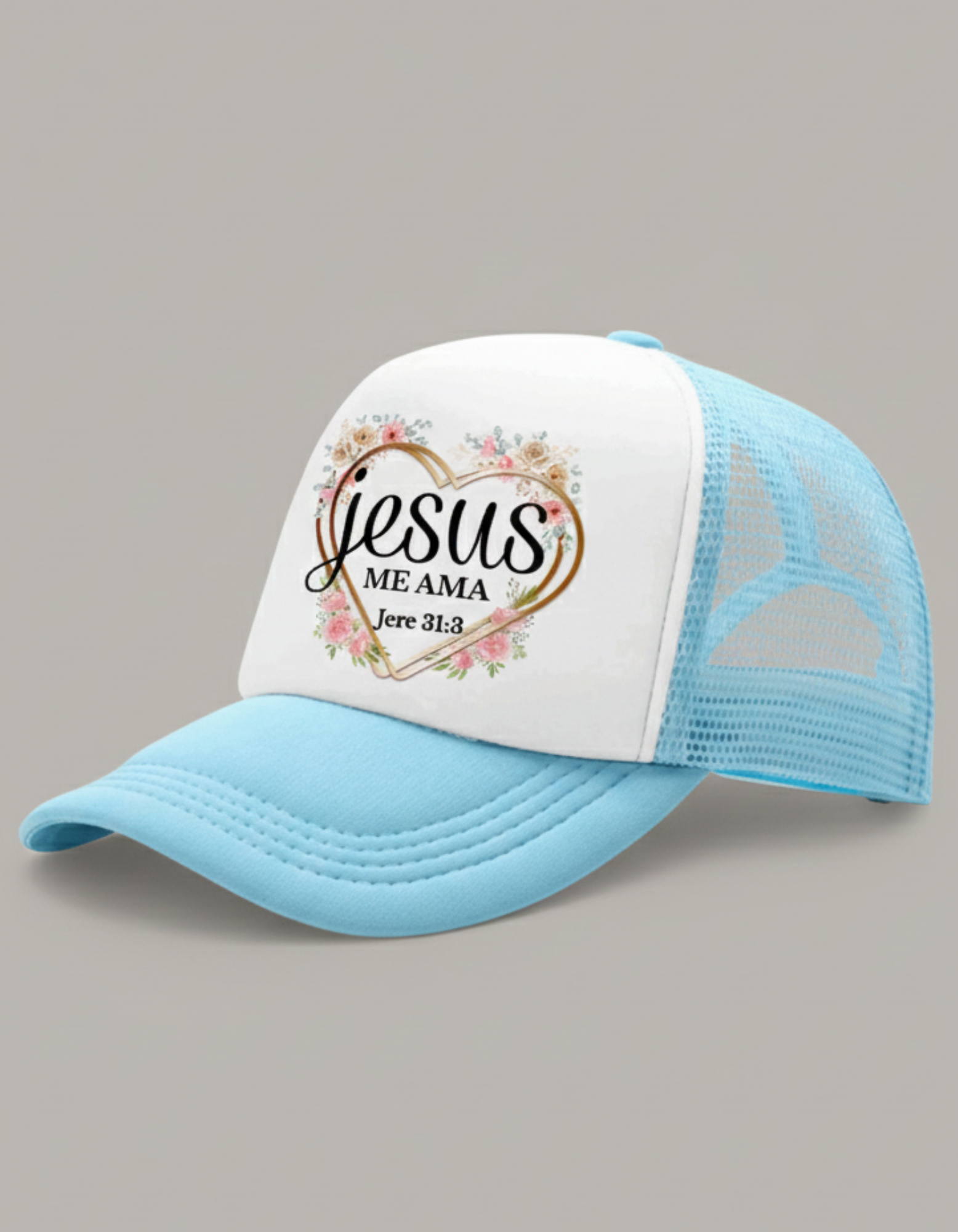 Gorra cristiana Jesús me ama | Jeremías 31:3