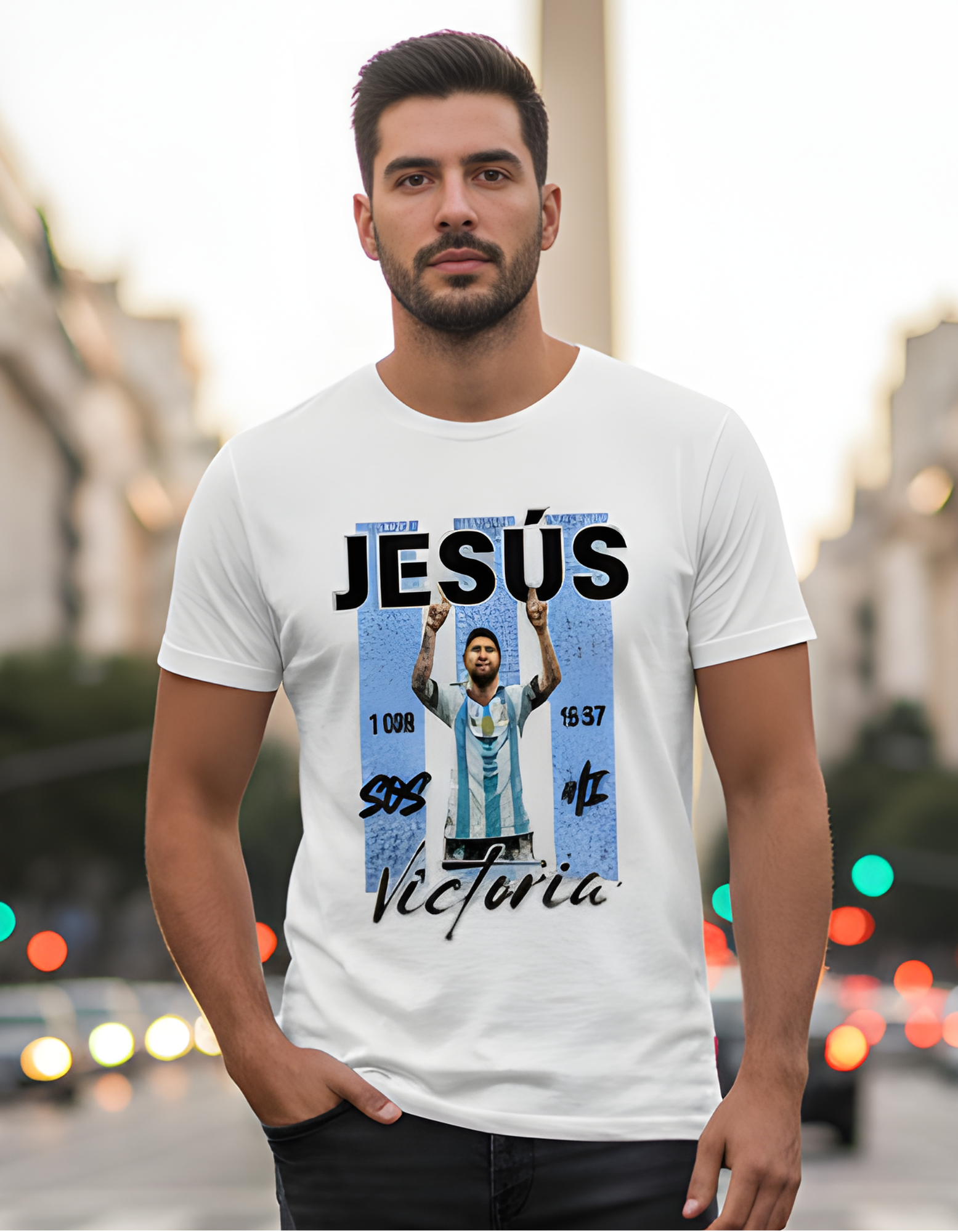 Camiseta “Jesús Sos Mi Victoria” – Argentina & Messi