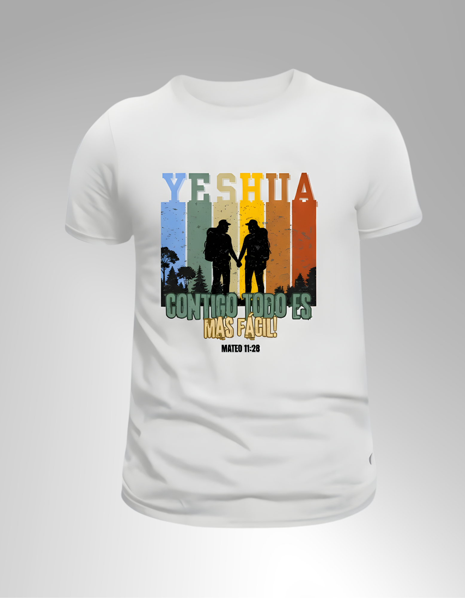 Camiseta cristiana YESHUA – Contigo todo es más fácil