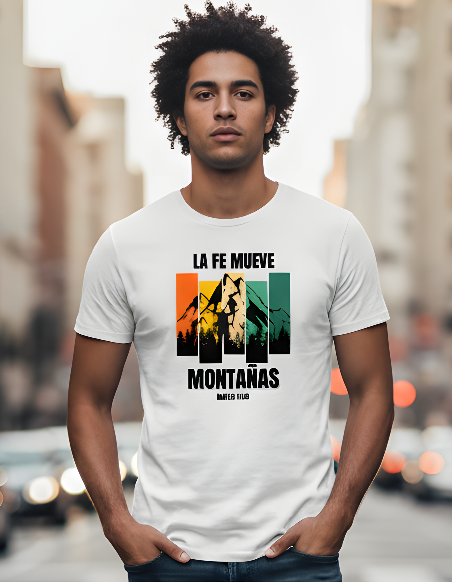 Camiseta “La Fe Mueve Montañas” – Mateo 17:20