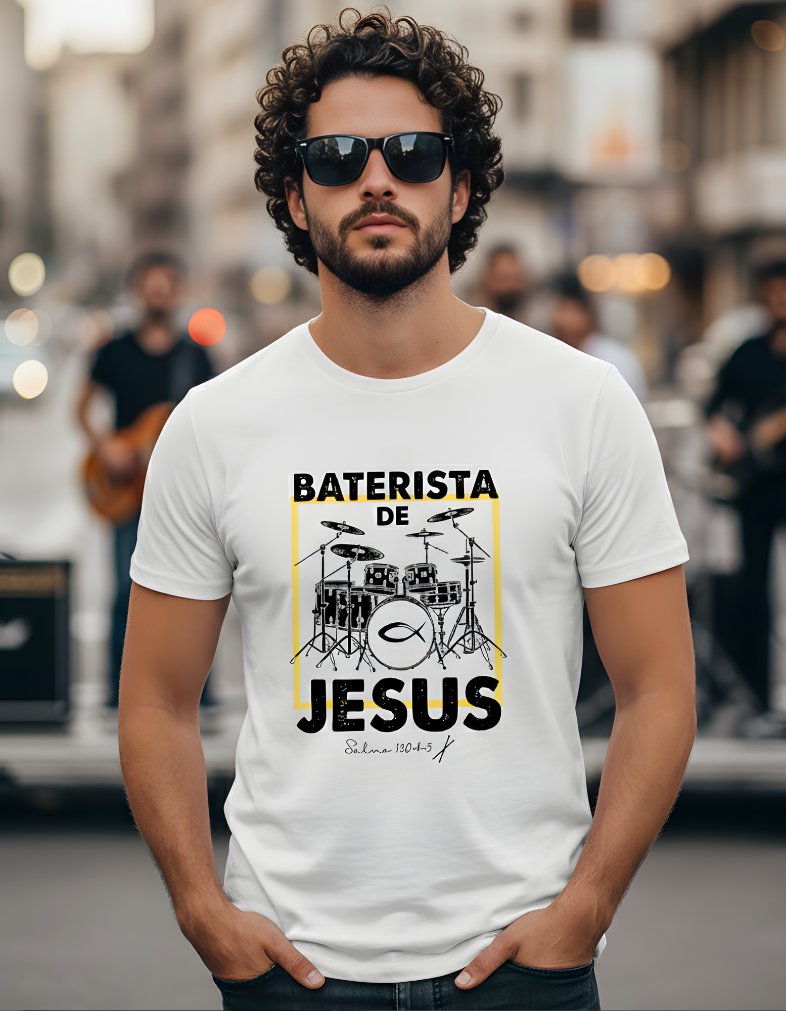 Camiseta “Baterista de Jesús” – Salmo 150:4-5