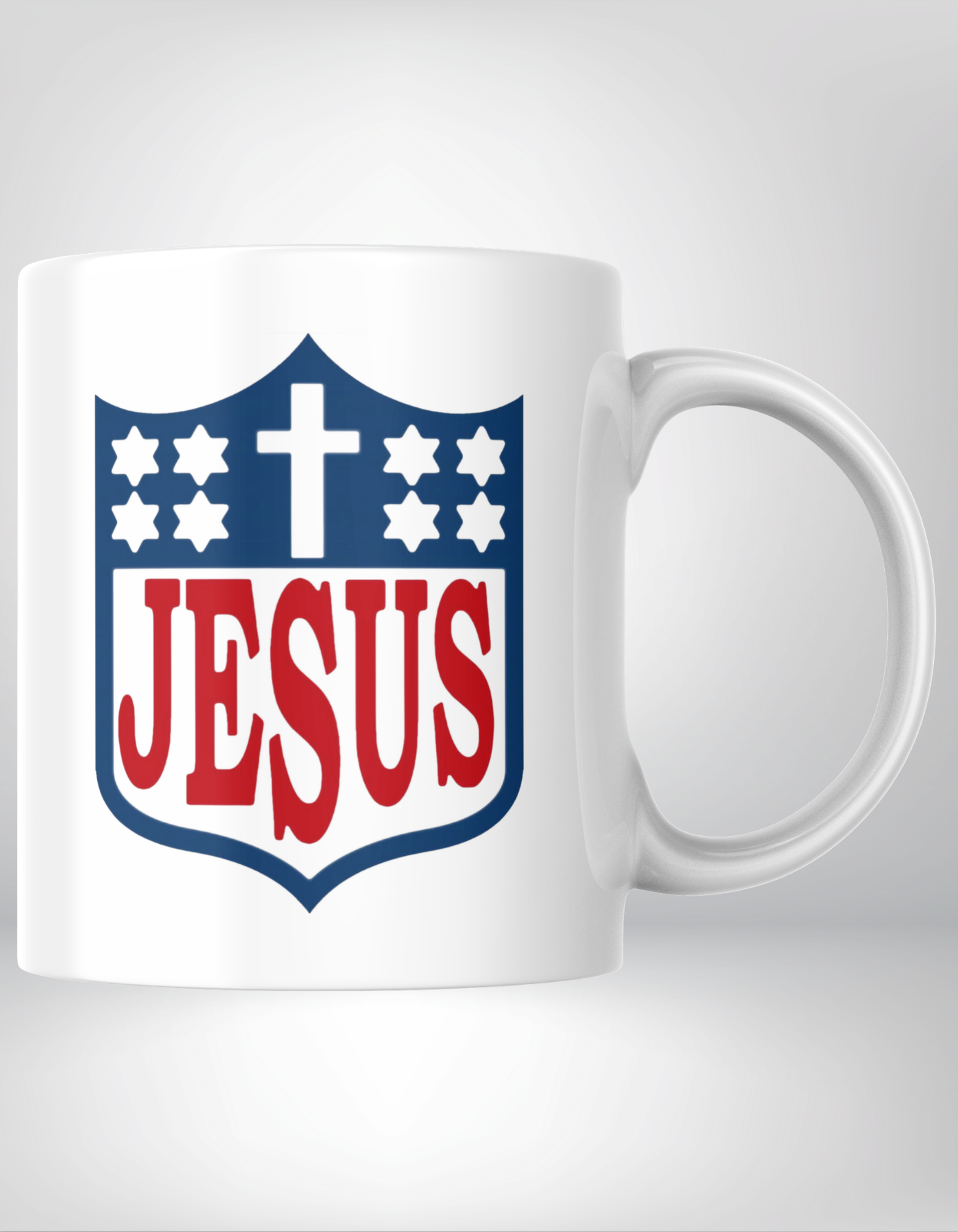 Mug “JESUS” – Estilo Liga de Fútbol Americano