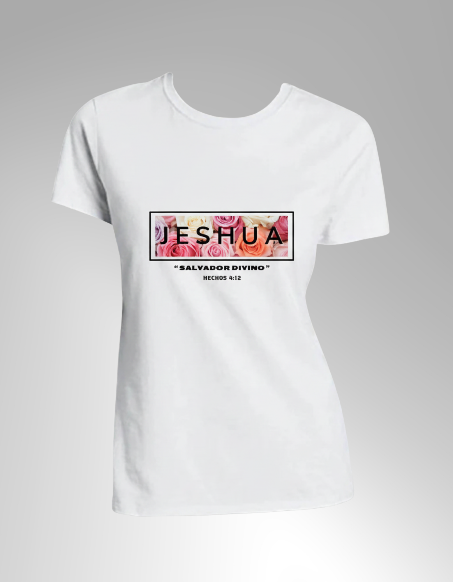 Camiseta “Yeshua – Salvador Divino” (Edición Floral)