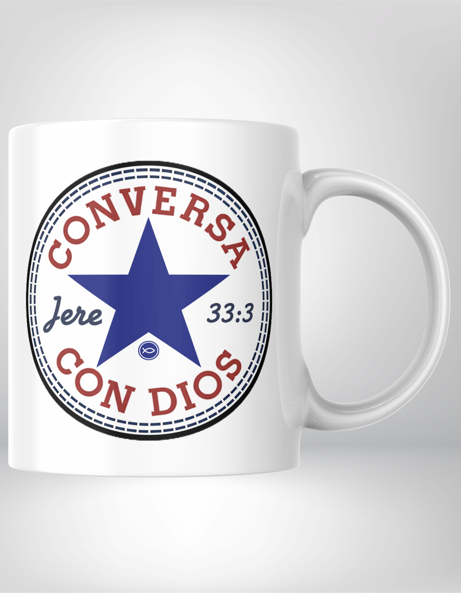 Mug “Conversa con Dios – Jeremías 33:3”