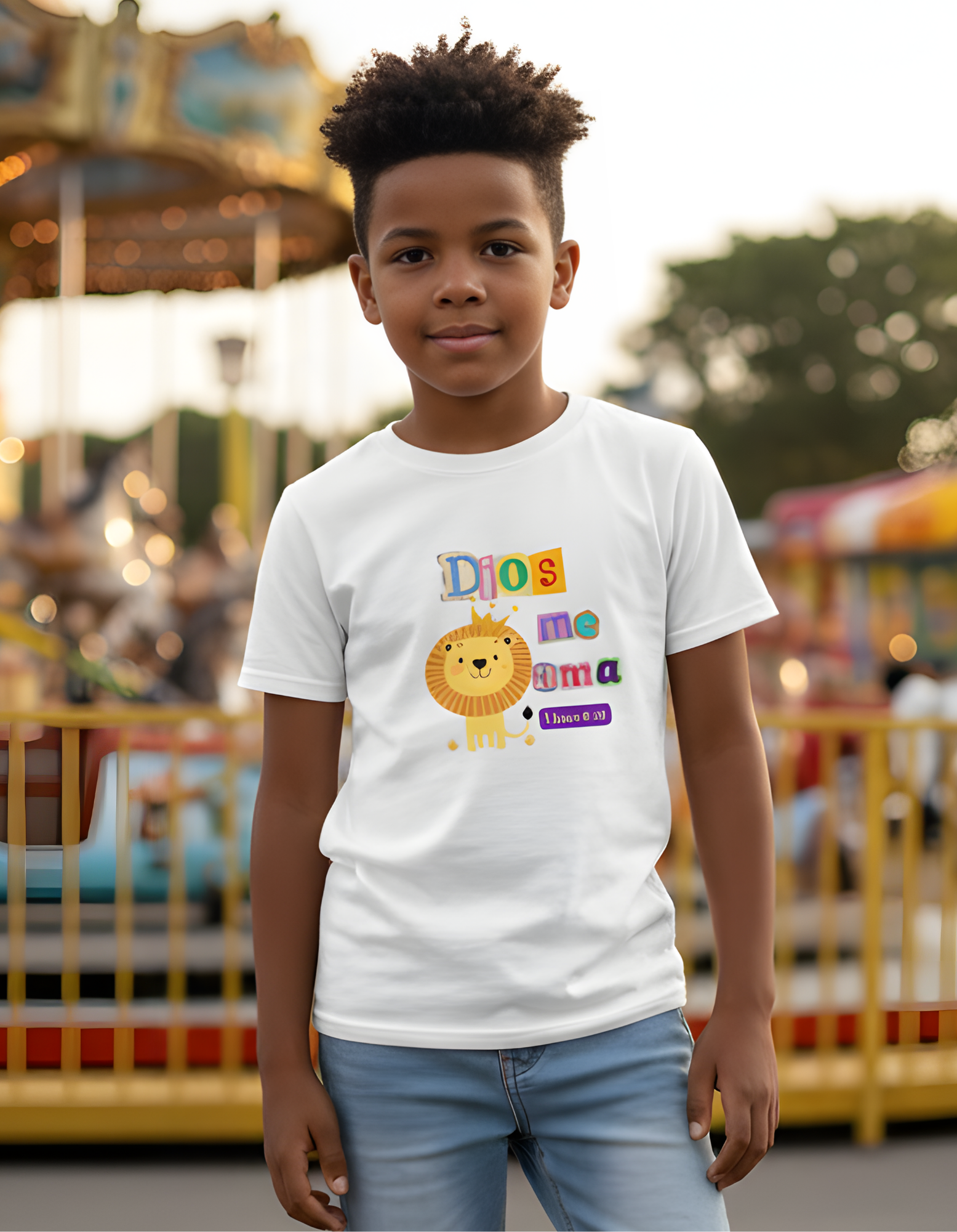 Camiseta Infantil “Dios Me Ama” – 1 Juan 4:16