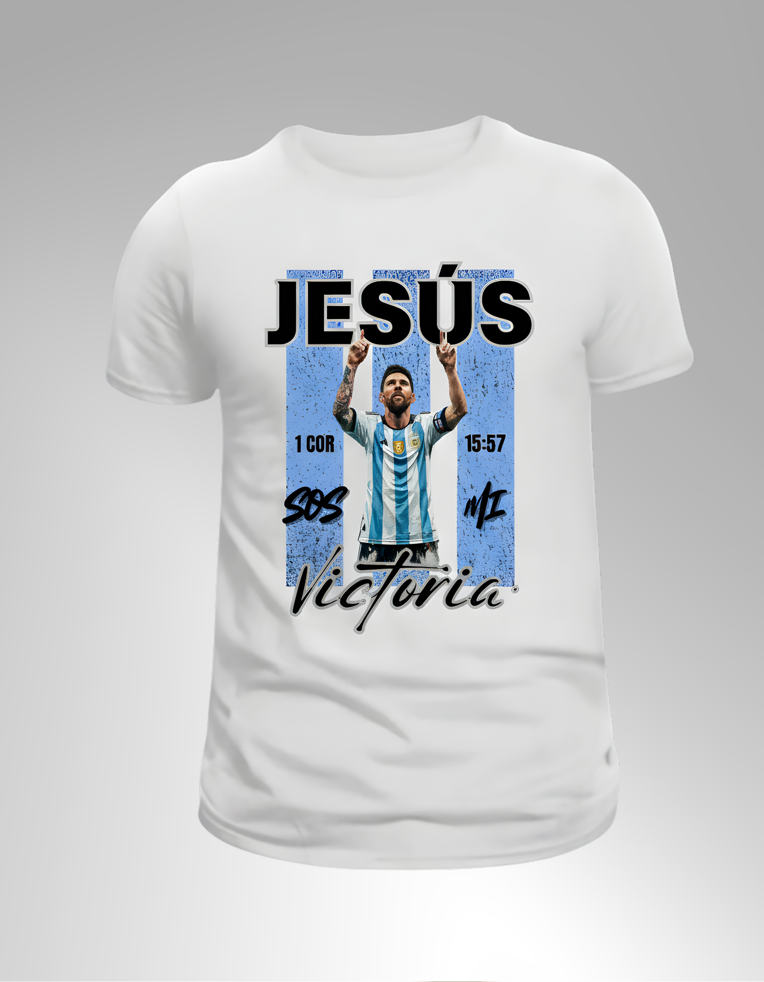 Camiseta “Jesús Sos Mi Victoria” – Argentina & Messi