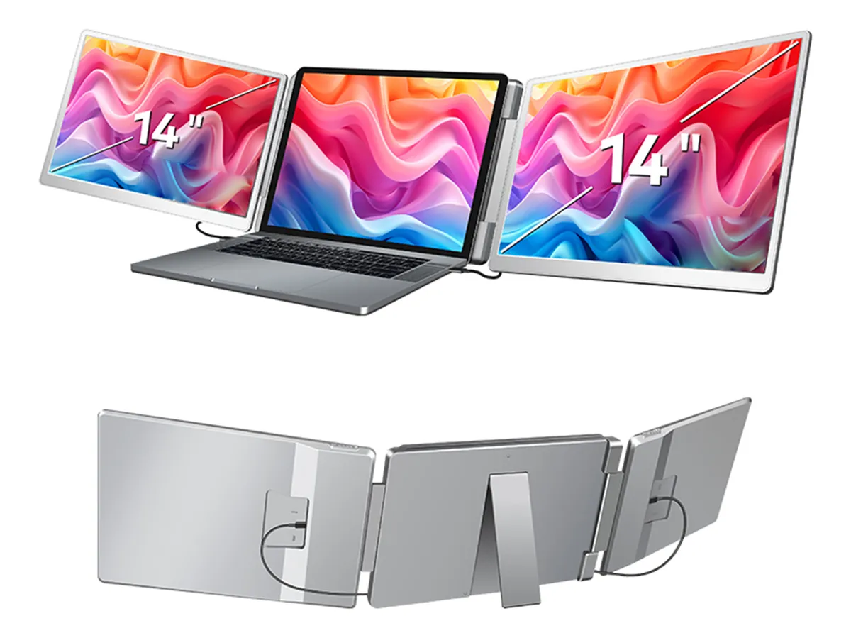 Monitor portátil duplo de 14 polegadas
