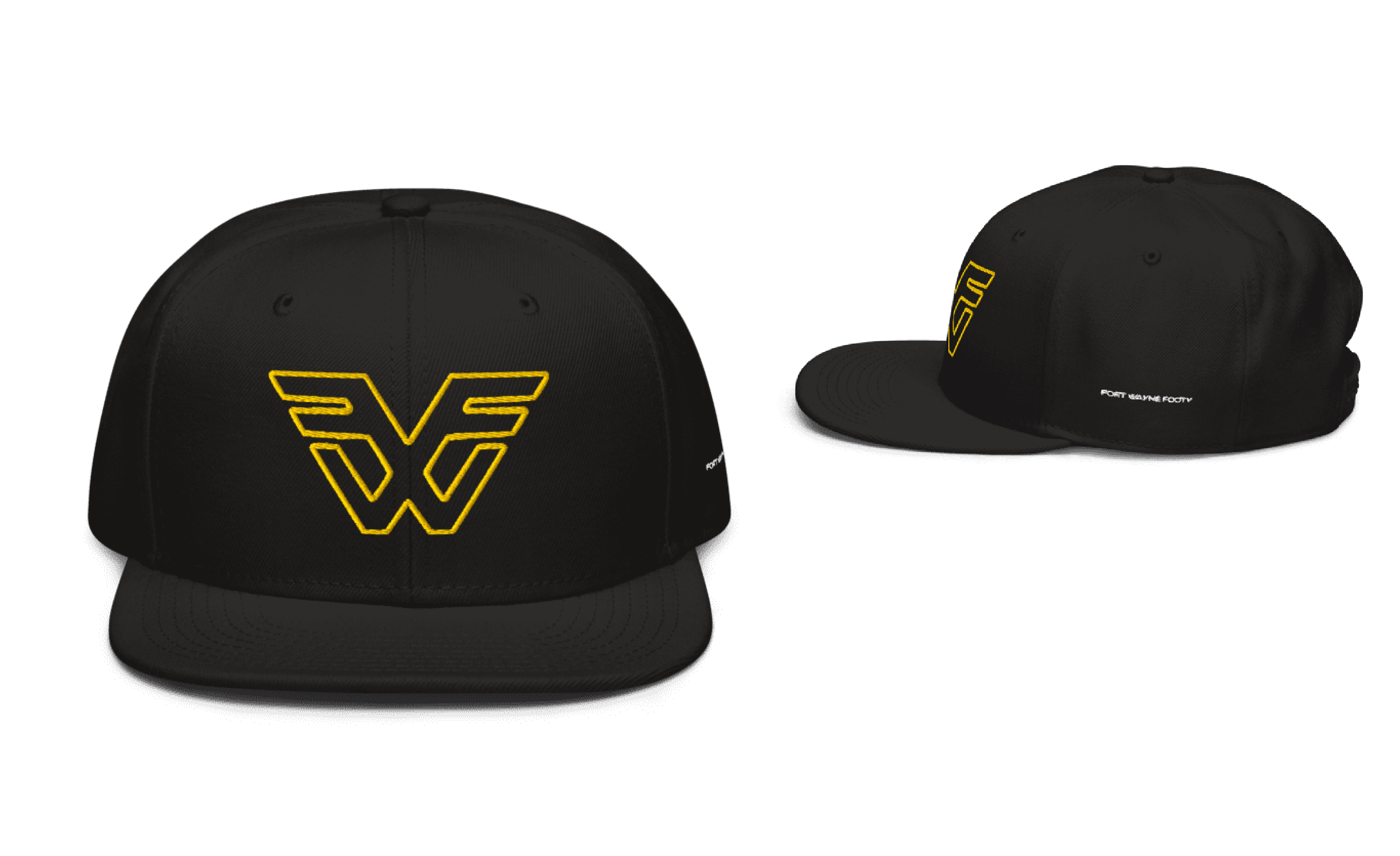 Footy Outline Flatbill Snapback