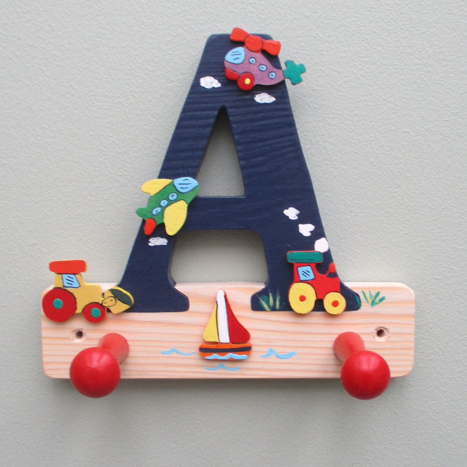 Initial Coat Hook/Hanger (bright)