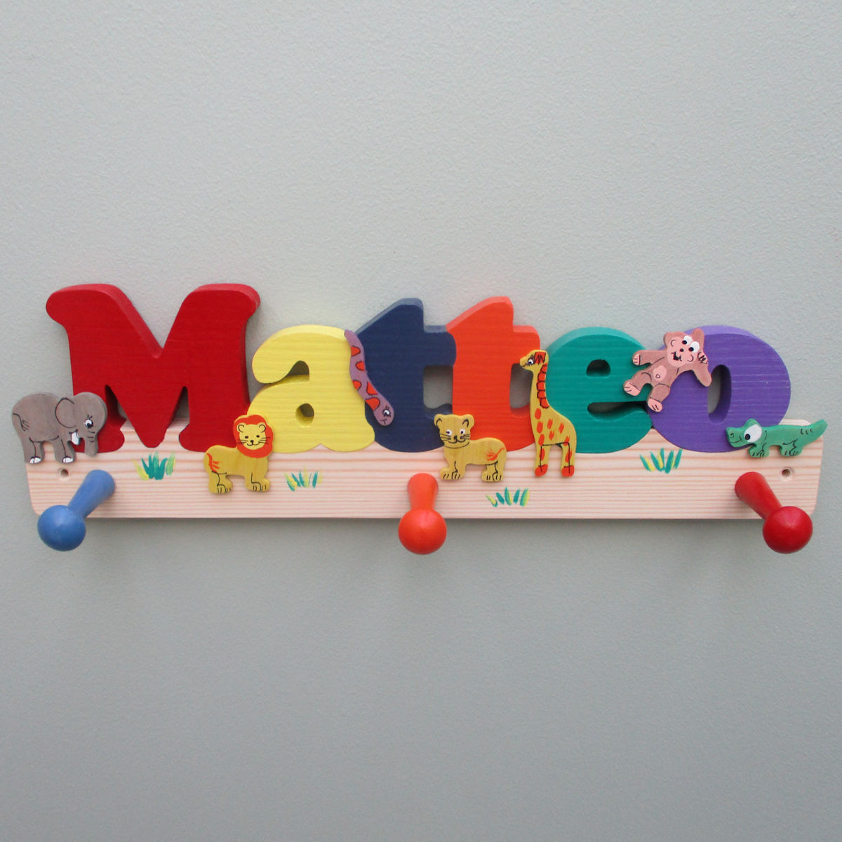 Personalised Coat Hook/Peg (bright)