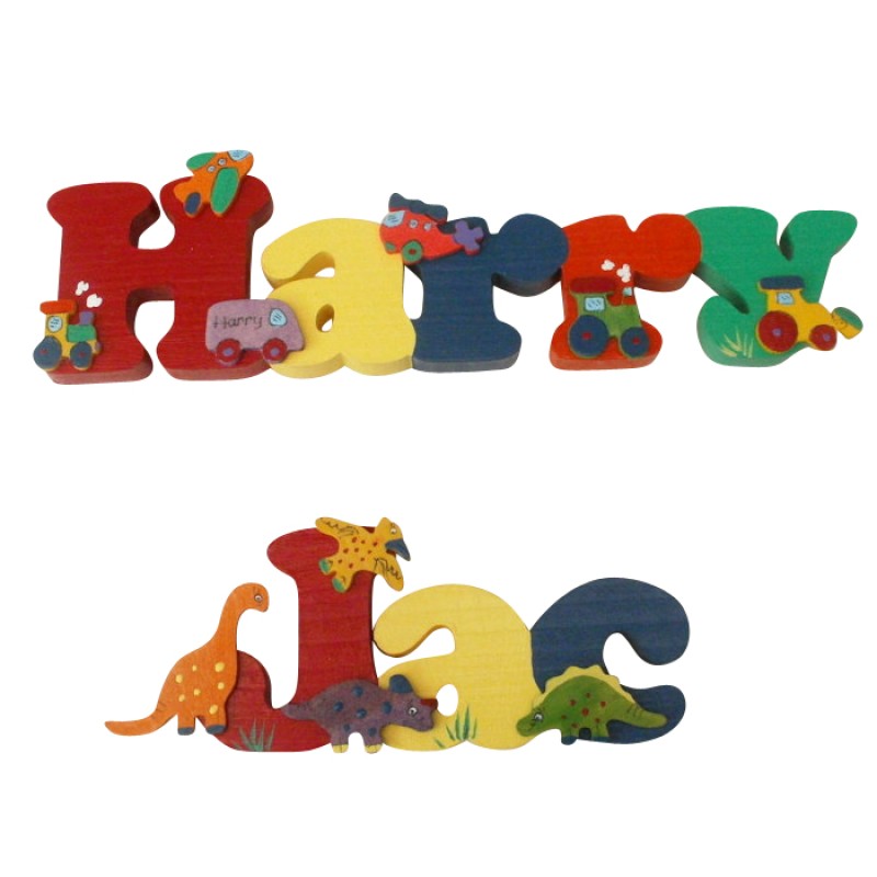 Bright Coloured Freestanding Names or Door Plaques