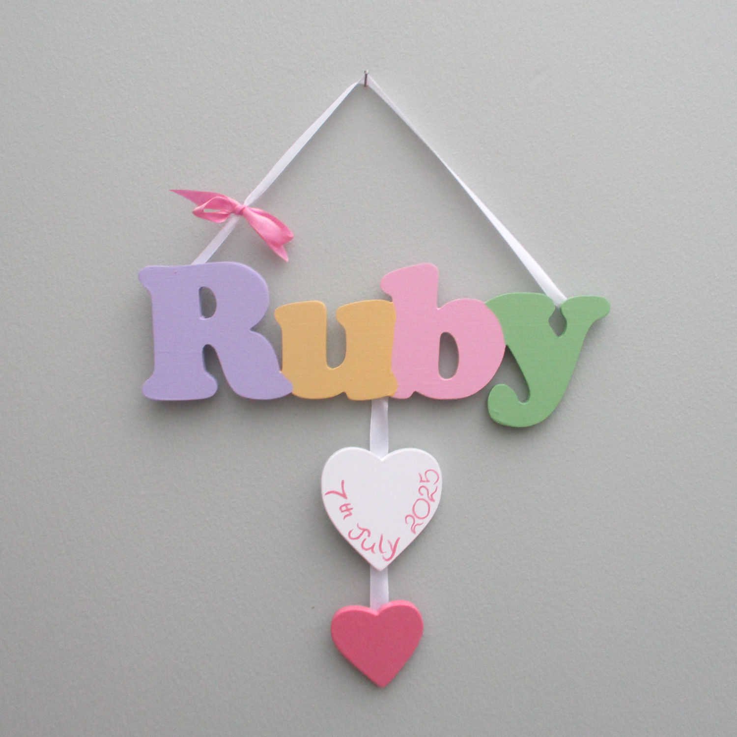 Personalised Wooden Hanging Name
