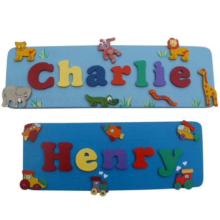 Decorated Rectangular Name Plaque (boy)