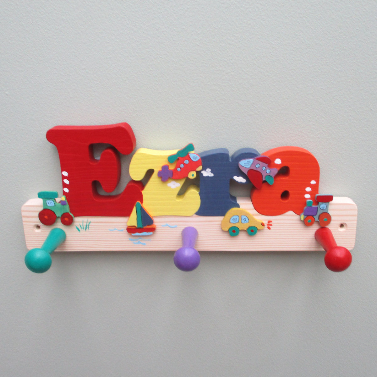 Personalised Coat Hook/Peg (bright)
