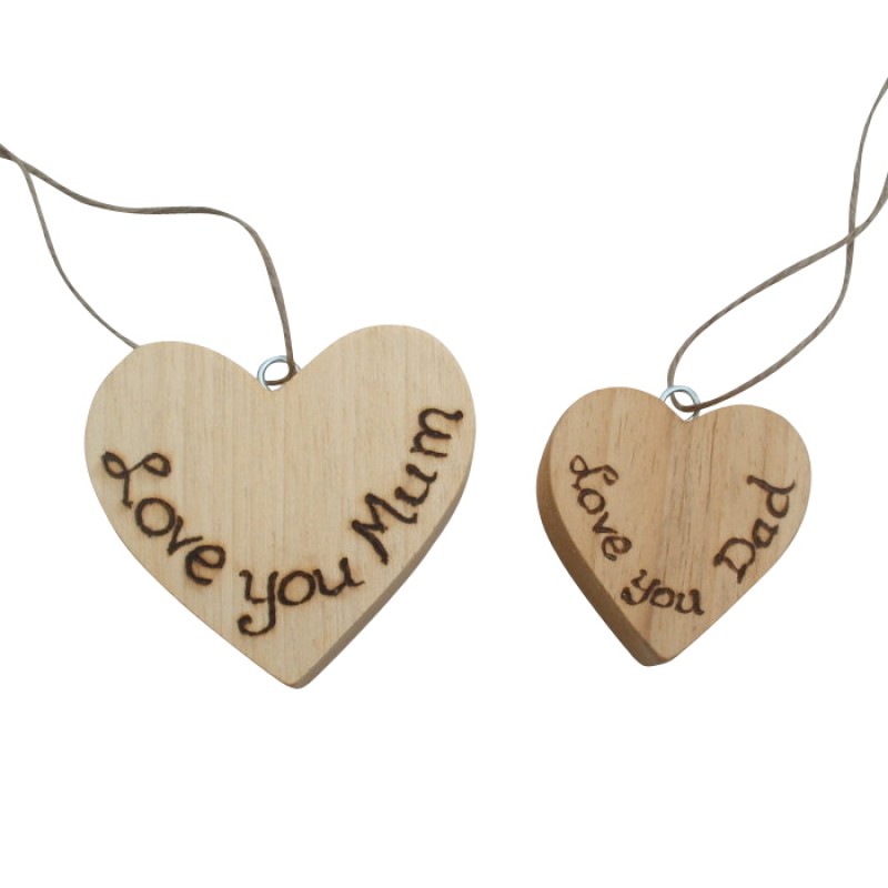 Personalised Wooden Hearts