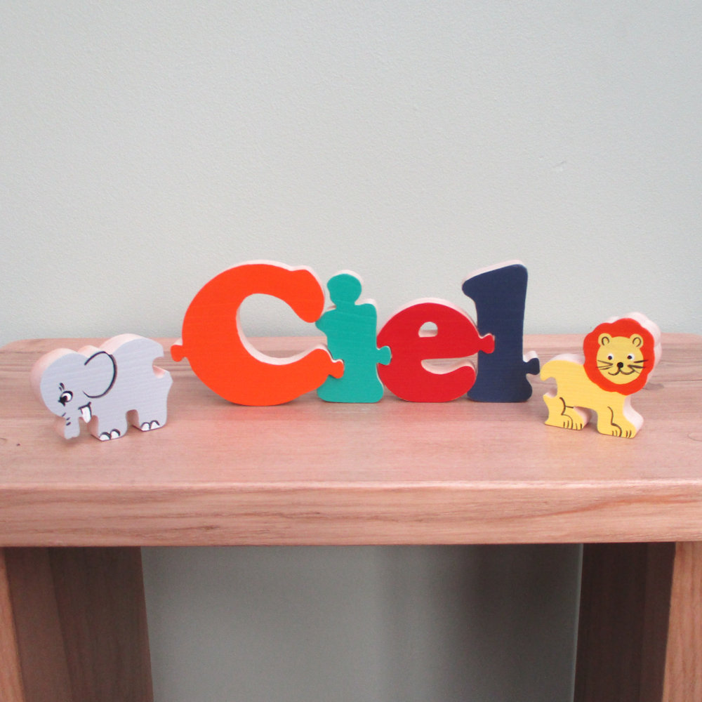 Jungle Animal Name Jigsaw (bright)