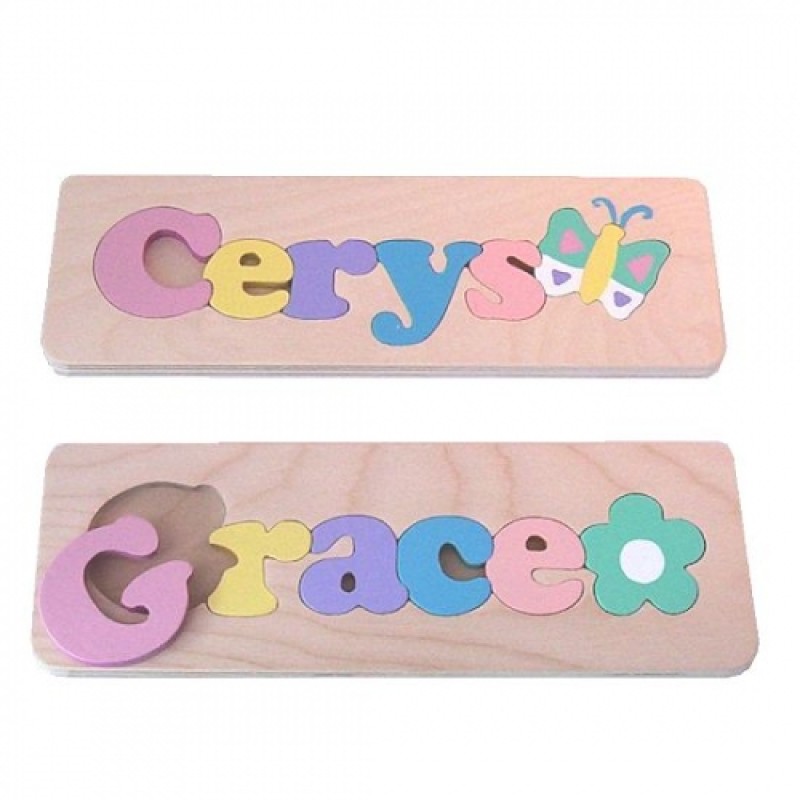Tip Out Name Jigsaw Board (pastel)