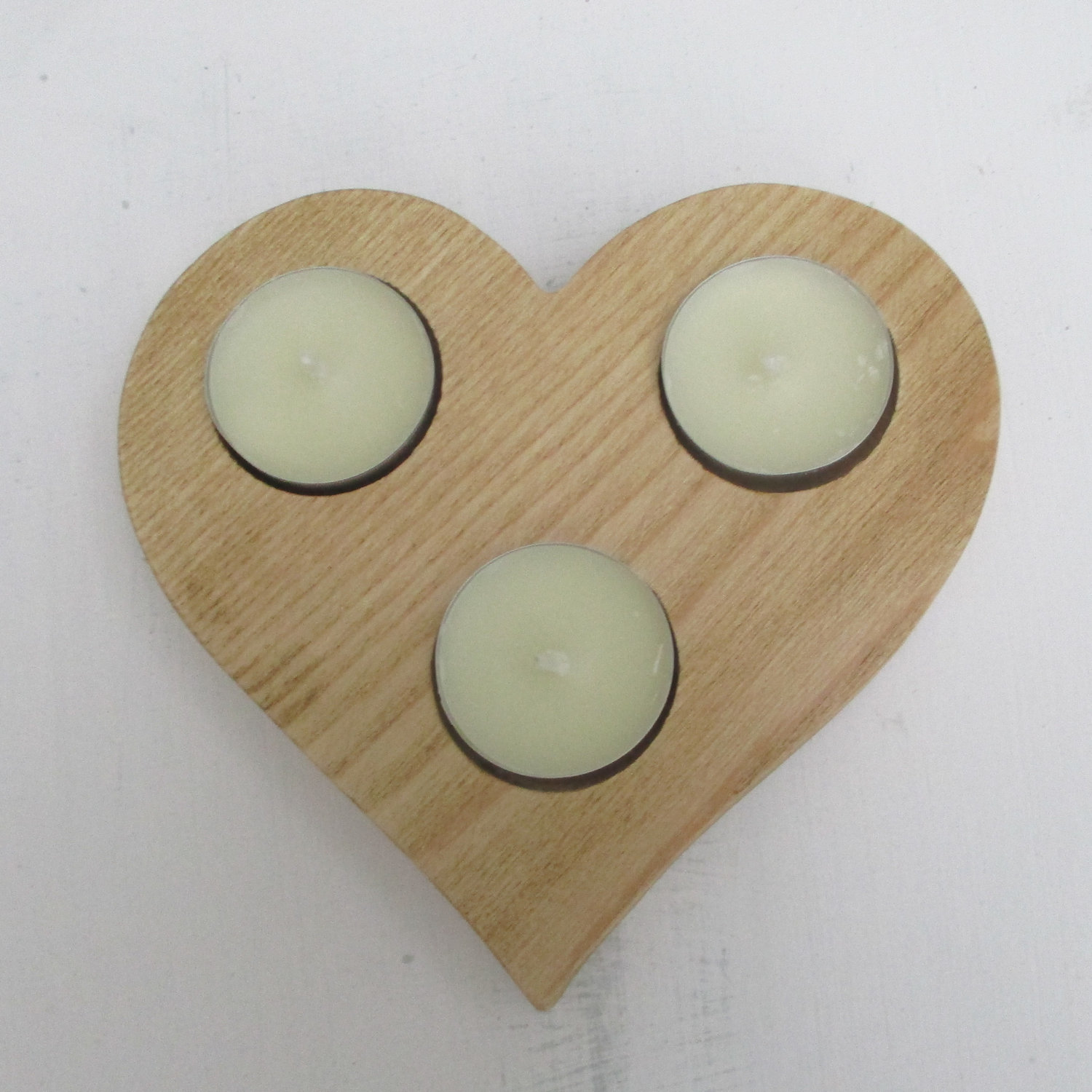 Wooden Heart Tealight Holder