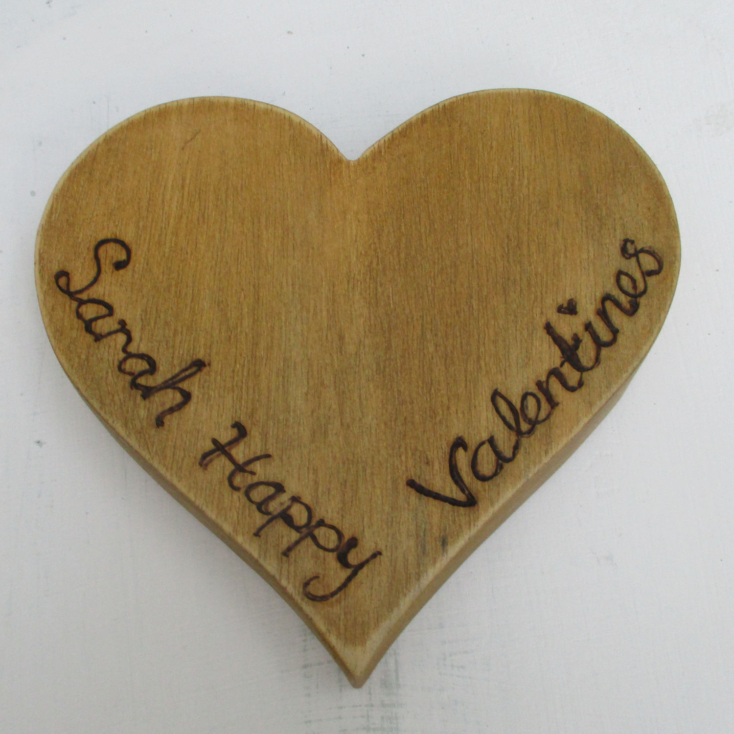 Wooden Heart Tealight Holder