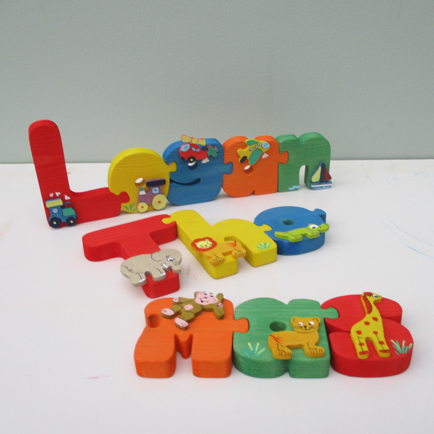 Decorated Name Jigsaw (bright)