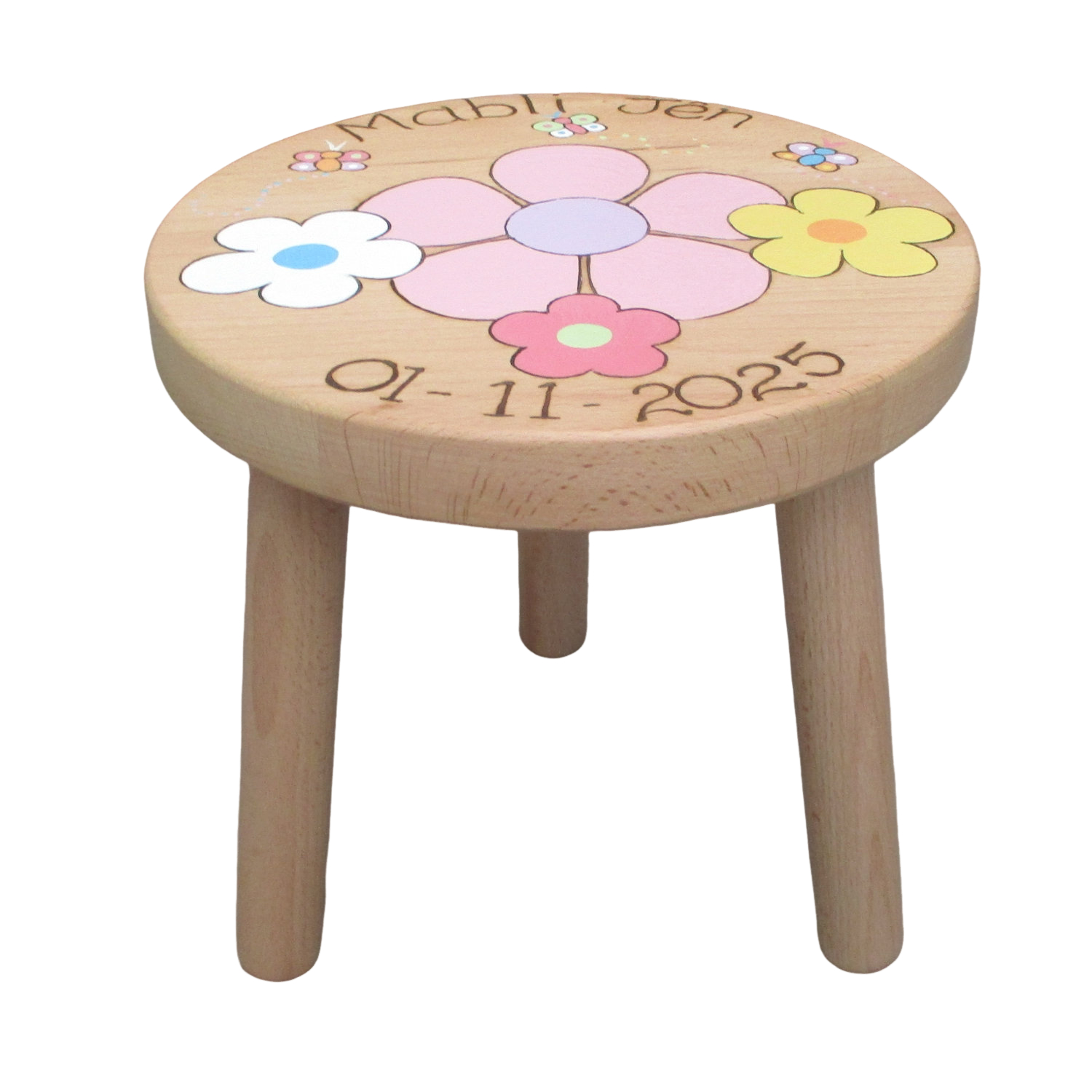 Child's Wooden Stool (pastel)
