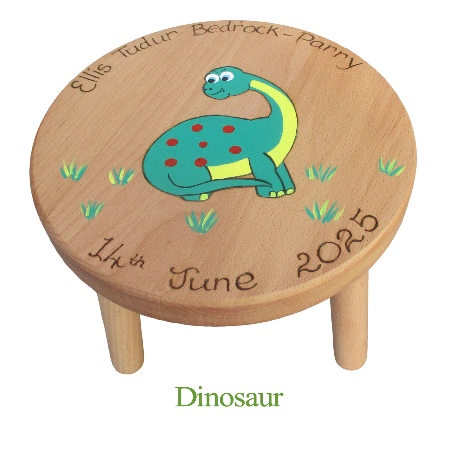 Child's Wooden Stool (bright)