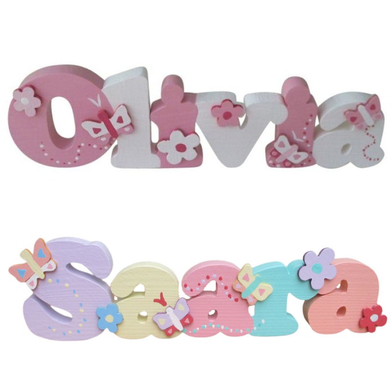 Pastel Coloured Freestanding Names or Door plaques