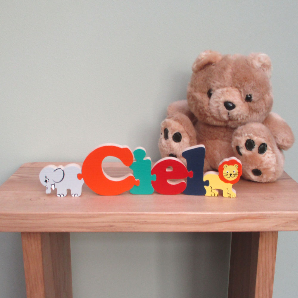 Jungle Animal Name Jigsaw (bright)