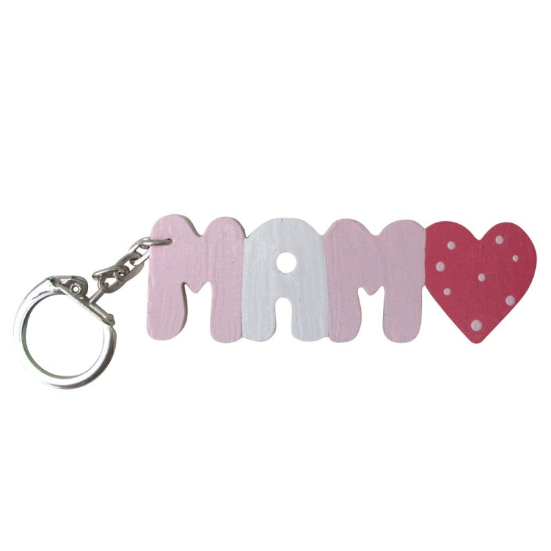 Wooden Mum or Mam Keyrings