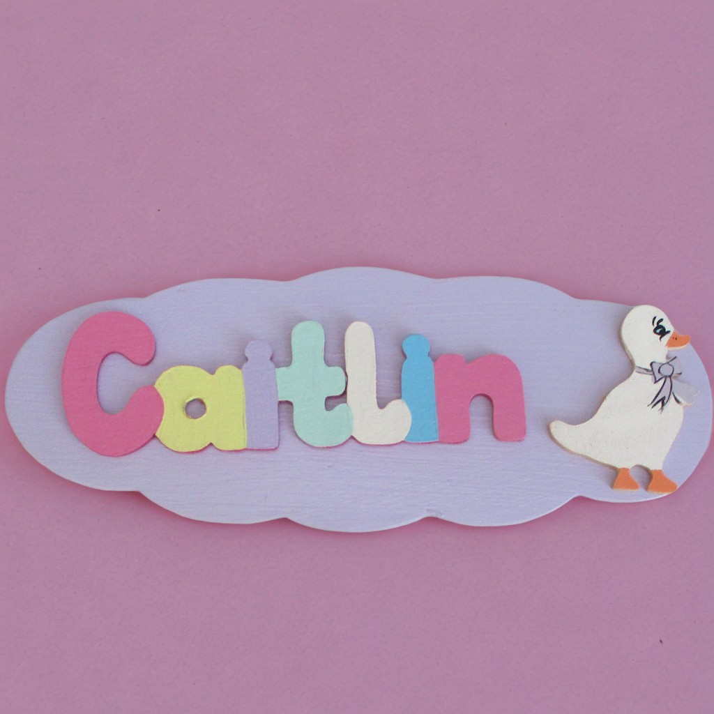 Personalised Cloud Shaped Door Plaque (pastel)